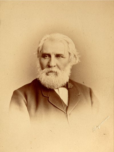Retrato del autor Ivan Sergeyevich Turgenev (Sergueievitch Tourgueniev) (1818-1883). Foto de albúmina de Charles (Karl) Bergamasco (1830-1896) de Charles Bergamasco