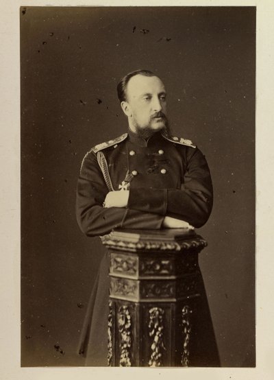 Nicolas Nikolaievitch de Russie - Retrato del Gran Duque Nicolás Nikolaevich (el Viejo) de Rusia (1831-1891), por Bergamasco, Charles (Karl) (1830-1896). Foto del álbum de Charles Bergamasco
