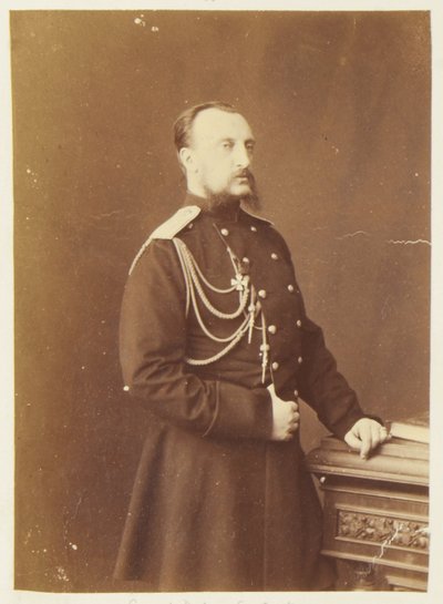 Nicolas Nikolaievitch de Russie - Retrato del Gran Duque Nicolás Nikolaevich (el Viejo) de Rusia (1831-1891), por Bergamasco, Charles (Karl) (1830-1896). Foto de albúmina, c. 1874. Archivo Estatal de Cine y Fotografía de Rusia, Krasnogorsk de Charles Bergamasco