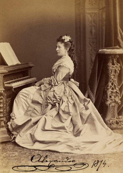 Retrato de la Gran Duquesa Alexandra Iosifovna de Sajonia-Altenburgo (1830-1911) de Charles Bergamasco