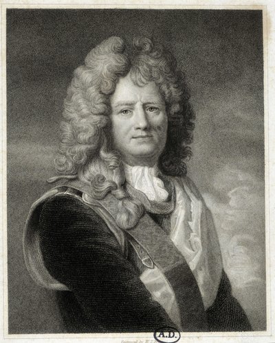 Retrato de Vauban - una pintura de Le Brun de Charles (after) Le Brun