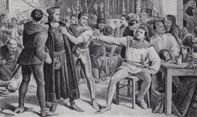 Lord Saye y Sele, a punto de ser decapitado en la rebelión de Jack Cade de Charles (after) Lucy
