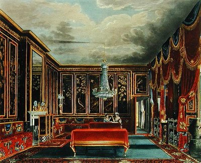 La sala japonesa en Frogmore, grabado por R. Reeve, de 