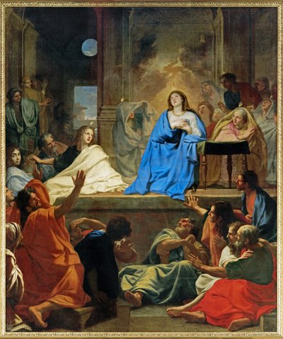 La descente du Saint Esprit - La bajada del Espíritu Santo ... de Charles (attr. to) Le Brun