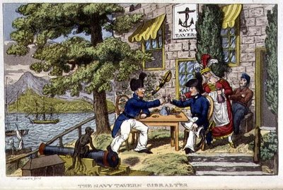 La taberna de la marina, Gibraltar, lámina de 