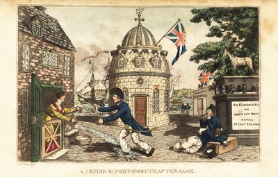 Johnny Newcome en permiso visitando a Poll Raffle, una prostituta en Prospect Row de Charles (c.1797 1850) (after) Williams