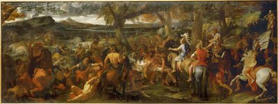 Alexandre et Porus - Alejandro Magno y Porus, rey de la India ... de Charles (studio of ) Le Brun
