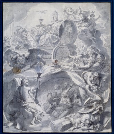 Alegoría: La Iglesia Victoriosa de la Herejía o el Triunfo de la Religión de Charles (studio of ) Le Brun