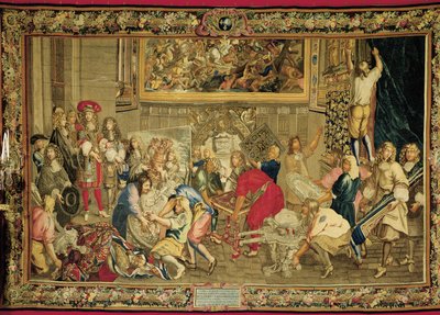 Luis XIV visita la fábrica de los Gobelinos de Charles (studio of ) Le Brun