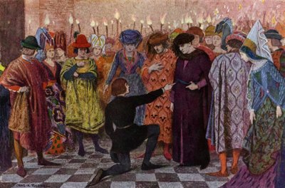 Juana de Arco: Juana y el Delfín (litografía en color) de Charles A. Buchel
