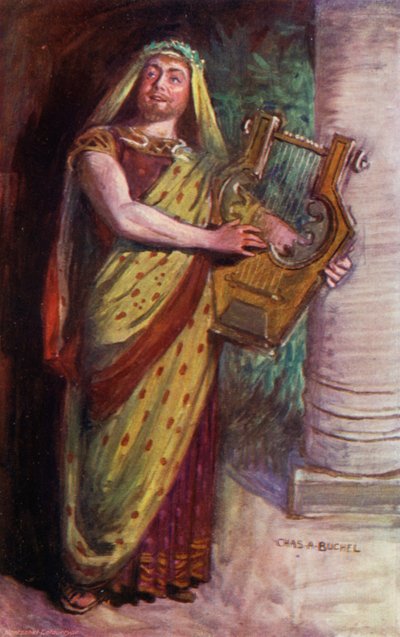 Phemius, Sr. Courtice Pounds (litografía en color) de Charles A. Buchel