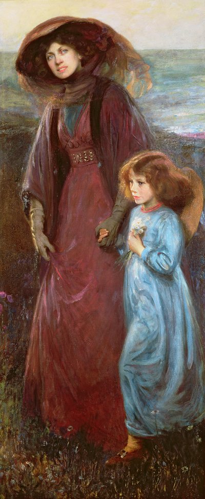 Retrato de la Sra. Muriel Waddington y su hija de Charles A. Buchel