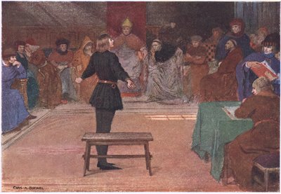 El juicio, de La historia de Juana de Arco publicada por George Harrap & Co Ltd de Charles A. Buchel