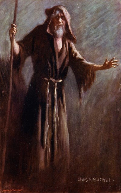Ulises, Sr. Árbol, Acto III, Escena 2 (litografía en color) de Charles A. Buchel