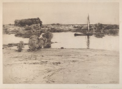Sin Título (Escena Fluvial con Barco) de Charles A. Platt
