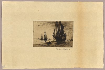 Boceto de un barco de Charles Adams Platt