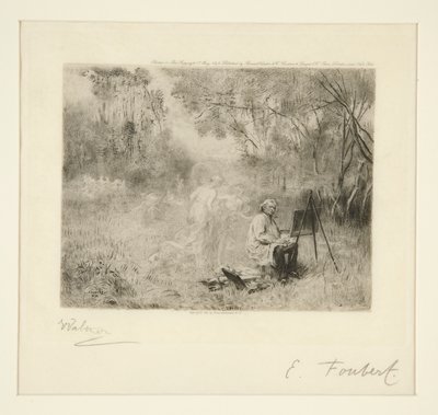 Pintura de Corot: después de Foubert de Charles Albert Waltner