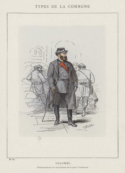 Coronel, Comandante de los batallones de la plaza Vendome de Charles Albert d Arnoux Bertall