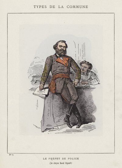 El Prefecto de Policía, el ciudadano Raoul Rigault de Charles Albert d Arnoux Bertall