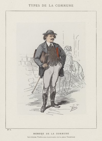 Miembro de la Comuna, El ciudadano Valles en las barricadas de la plaza Vendome de Charles Albert d Arnoux Bertall