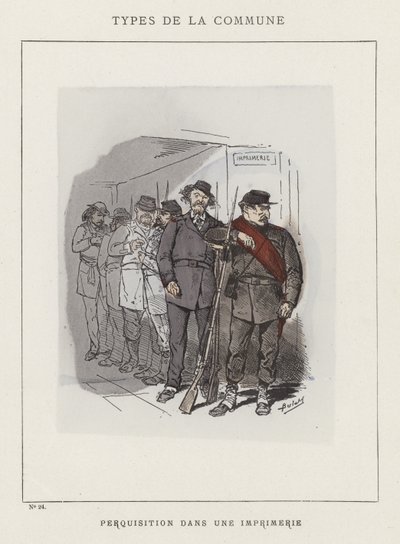 Perquisición en una Imprenta de Charles Albert d Arnoux Bertall