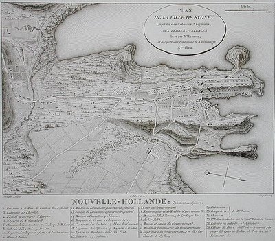 Plano de la Ciudad de Sídney de Charles Alexandre (after) Lesueur