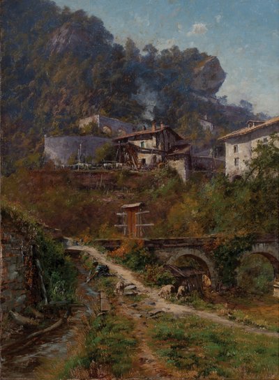 En Sassenage. Los tanques de Sassenage (Óleo sobre lienzo) de Charles Alexandre Bertier