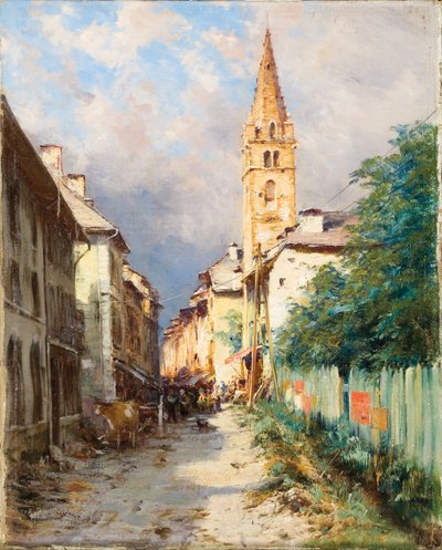 Calle en Barcelonette de Charles Alexandre Bertier