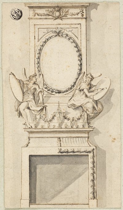 Diseño para una chimenea de Charles Alfred Stothard