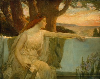 Un idilio lejano (óleo sobre lienzo) de Charles Allen Winter