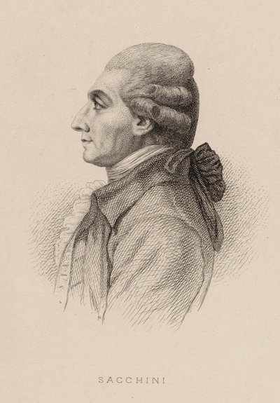 Retrato del compositor Antonio Sacchini 1730-1786, 1870 de Charles Alphonse Deblois