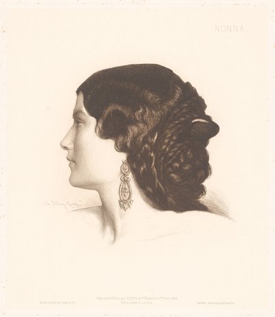 Retrato de una mujer italiana Nonna (título sobre el objeto) Retratos de mujeres italianas (título de la serie) de Charles Alphonse Paul Bellay