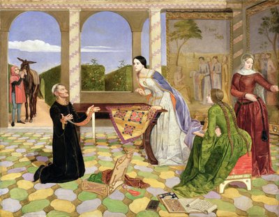 La alarma de Berengaria por la seguridad de su marido, Ricardo Corazón de León de Charles Alston Collins