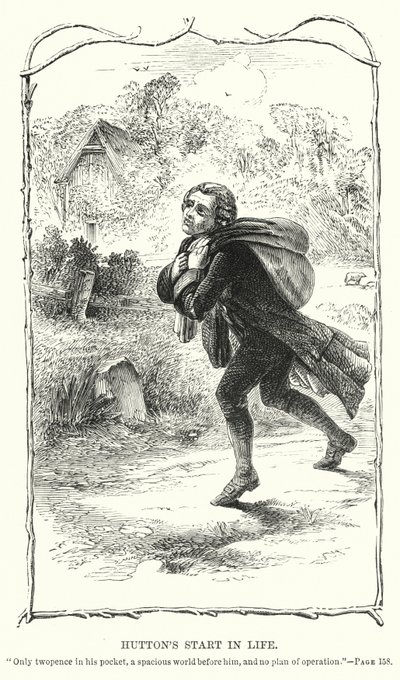 El comienzo de la vida de Hutton (grabado) de Charles Altamont Doyle