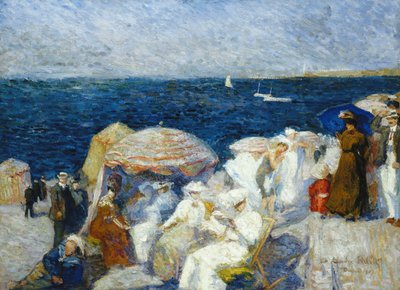En la playa, Dieppe, 1907 de Charles Andre Fridit