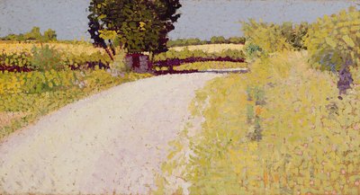 Sendero en el campo, c.1886 (óleo sobre lienzo) de Charles Angrand