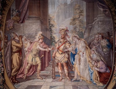 Escenografía: “Alceste” Representación de la escena 4 del acto V de la ópera de Philippe Quinault con música de Jean Baptiste Lully. Detalle de un tapiz de Charles Antoine Coypel (1764) de Charles Antoine (after) Coypel
