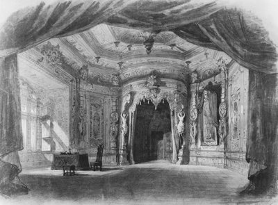 Escenografía para Don Giovanni, ópera de Wolfgang Amadeus Mozart (1756-91) de Charles Antoine Cambon
