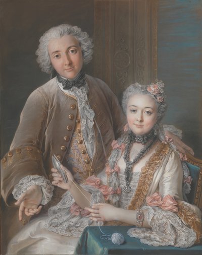 François de Jullienne 1722-1754 y su esposa Marie Élisabeth de Séré de Rieux, 1724-1795, 1743 de Charles Antoine Coypel