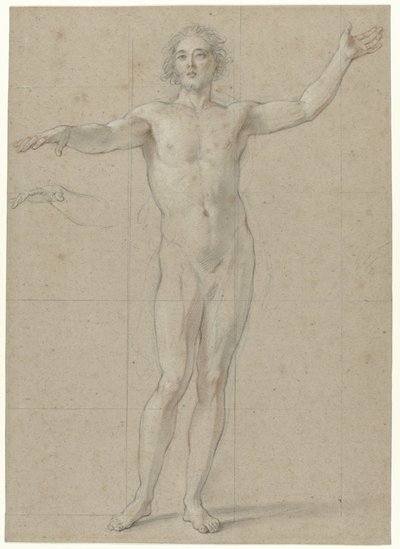 Desnudo masculino de pie de Charles Antoine Coypel