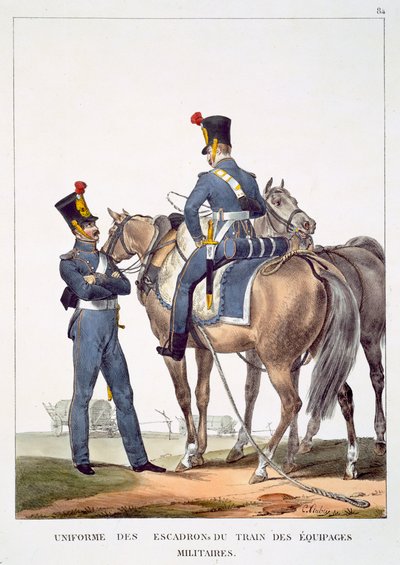Uniforme de los Escuadrones del Tren de Equipajes Militares, de 
