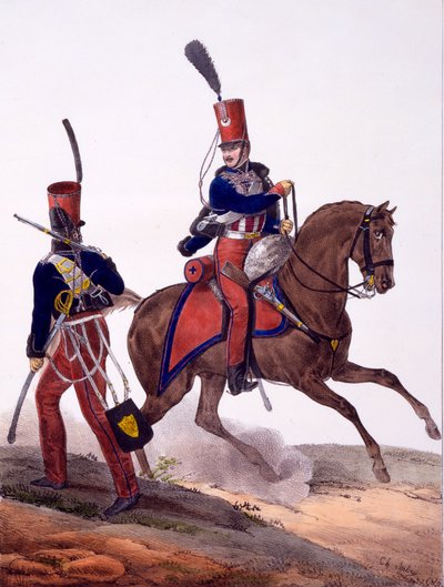 Uniformes del 5º Regimiento de Húsares, de 
