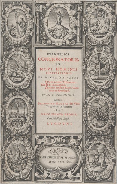 Frontispicio para Evangelicus Concionatoris, et Novi Hominis Institutionis de Charles Audran
