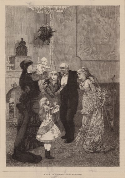 Un par de muletas (grabado) de Charles Auguste (1841-1905) (after) Loye
