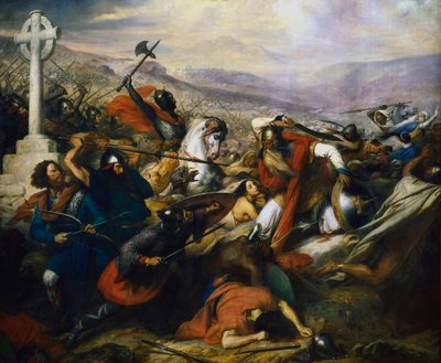 Batalla de Poitiers, Francia, 732 1837 de Charles Auguste Guillaume Steuben