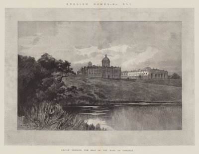 Castillo Howard, la residencia del Conde de Carlisle de Charles Auguste Loye