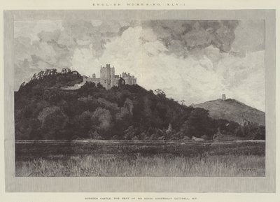 Castillo de Dunster, la residencia del Sr. Hugh Courtenay Luttrell, MP de Charles Auguste Loye