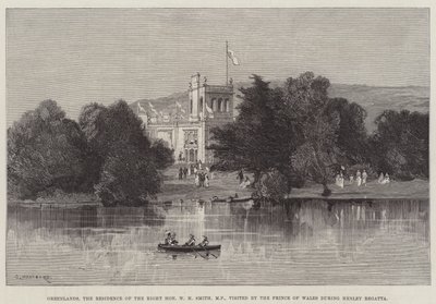 Greenlands, la residencia del Muy Honorable W H Smith, MP, visitada por el Príncipe de Gales durante la Regata de Henley de Charles Auguste Loye