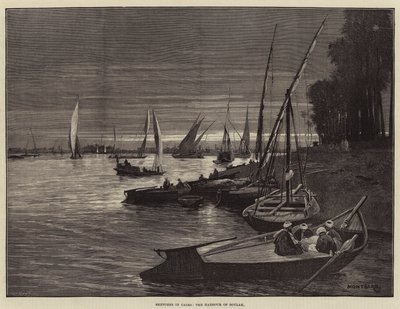 Bocetos en El Cairo, el Puerto de Boulak de Charles Auguste Loye