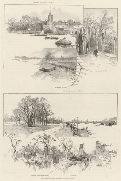 El parque del obispo, Fulham, inaugurado el 22 de diciembre de Charles Auguste Loye
